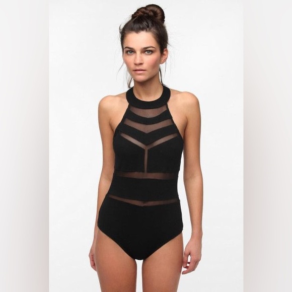 Sparkle & Fade Mesh Block bodysuit black - Picture 2 of 12